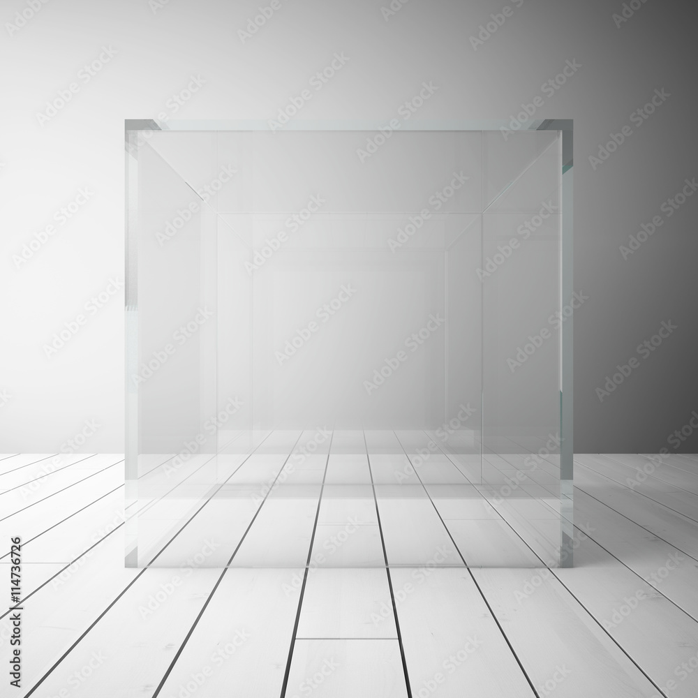 Poster empty glass box