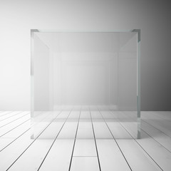 Empty glass box
