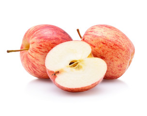 Gala apples isolate on white background