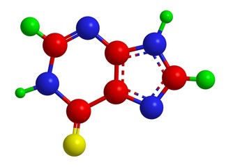 Molecular structure of hypoxanthine