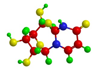 Obraz premium Molecular structure of uridine