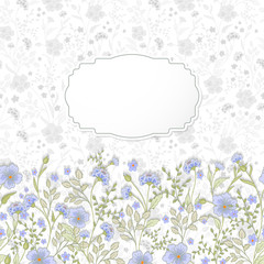 Template frame design for greeting card