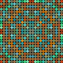 Kaleidoscopic low poly circle style vector mosaic background