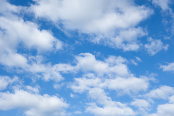 white clouds on a blue sky