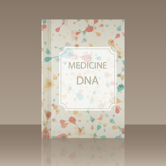 Realistic design element. Book about the medicine