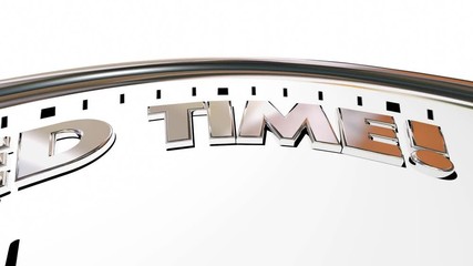 Limited Time Clock Deadline Countdown Words 3d Animation