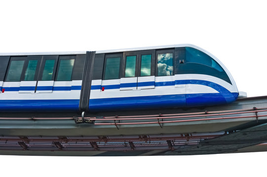 Electric monorail train modern public transport