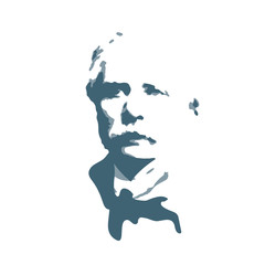 composer Edvard Grieg. vector portrait