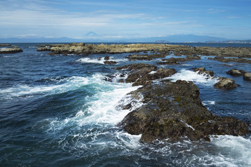 Fuji moutain and sea