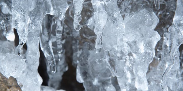 Close-up of dripping icicles
