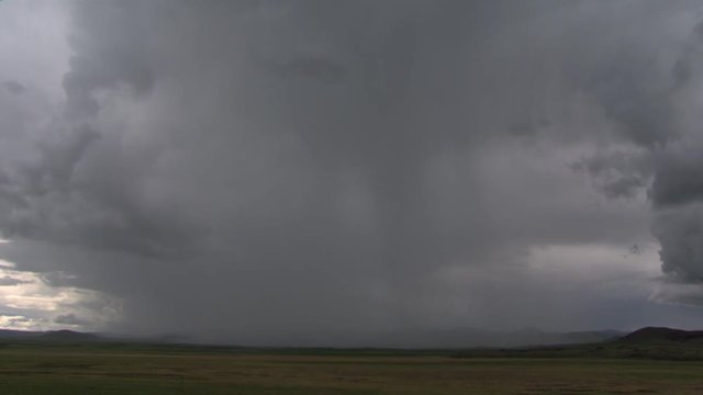 Lightning striking left, right, and center from dark cloud