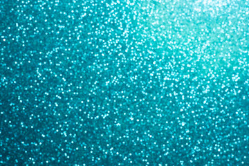 Naklejka na ściany i meble Festive blur blue glitter bokeh background