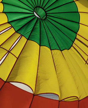 Closeup of a parasail parachute
