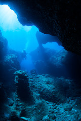 Cave diving