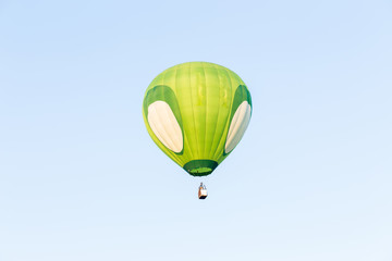 Fototapeta premium Colorful hot air balloon on blue sky