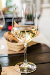 Served table set at summer terrace cafe