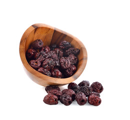 Dried red date or Chinese jujube on white background