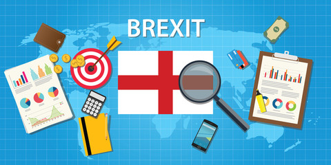 brexit british exit from european organization vector graphic illustration