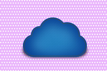 cloud with pattern polka dot background