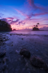 Fototapeta premium Tropical coast at sunrise