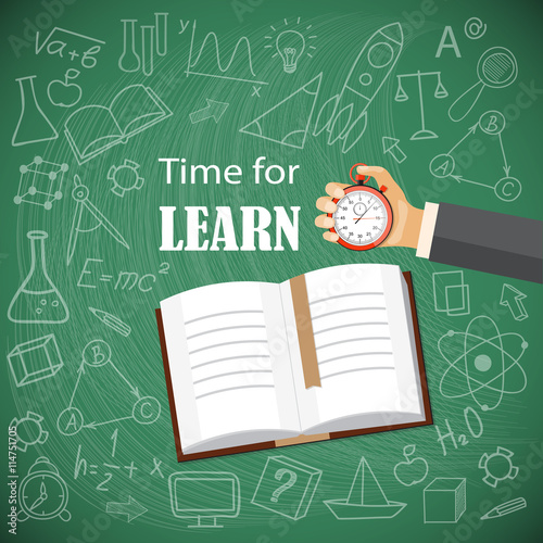 "time for learn" Stock image and royaltyfree vector files on Fotolia