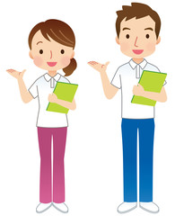 スタッフ表情ポーズ　男女セット