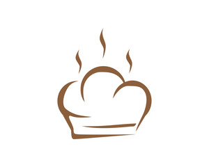 Modern Clean Restaurant Logo - Chef Hat Delicious Bakery Symbol