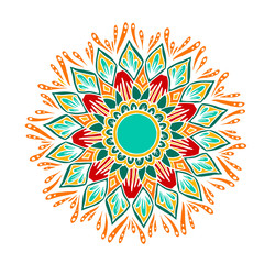 Flower mandala for cards, prints, textile and coloring books