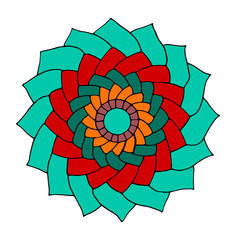 Flower mandala for cards, prints, textile and coloring books
