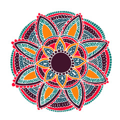 Flower mandala for cards, prints, textile and coloring books