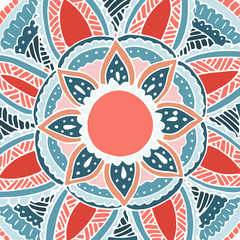 Flower mandala for cards, prints, textile and coloring books