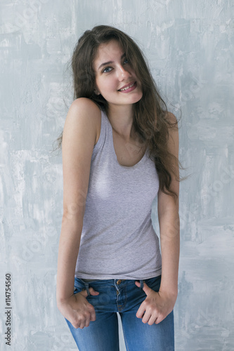 cute young girl posing
