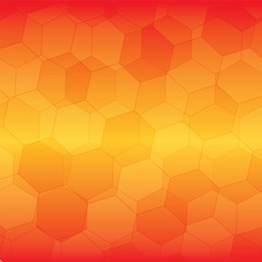 Red, orange and yellow gradient Polygonal style vector pattern for background