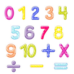 Illustration of multicolored number
