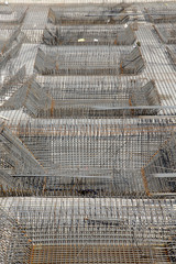 Fototapeta premium Urban construction buildings foundation