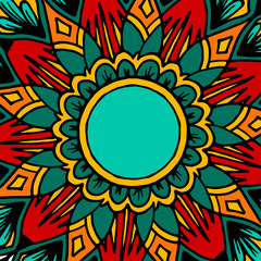Flower mandala for cards, prints, textile and coloring books