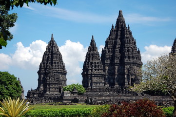 Naklejka premium Prambanan temple near Yogyakarta on Java island, Indonesia