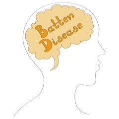 Batten disease vector background