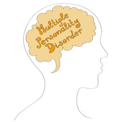 Multiple personality disorder vector background