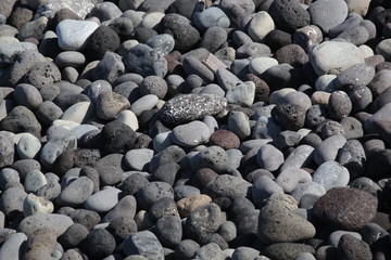 coastal pebbles and water