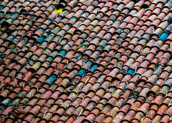 Roof tiles background