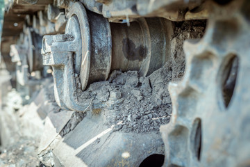 Rusted Dirt Covered Industrial Machine