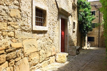 Old street in Groznjan, Istria, Croatia