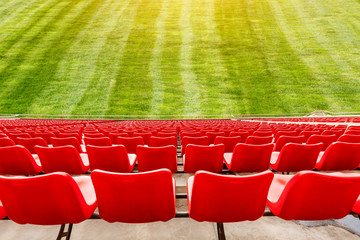 Red seat in the stadium
