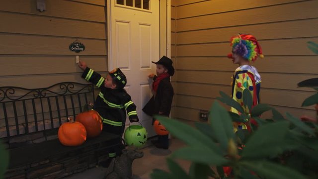 Children trick or treating