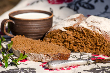 Farmer's Breakfast. Natural food.