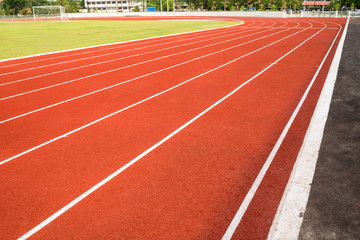 Running track for athletics background