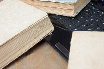 keyboard and book