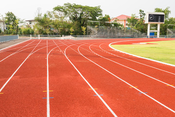Running track for athletics background