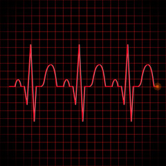 Electronic card diagram in red